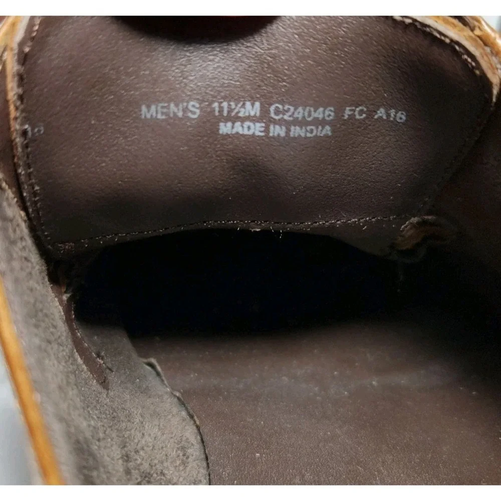 Cole Haan Mens Leather Dress Shoe Size 11.5M‎ Brown C24046 Oxford Lace Up